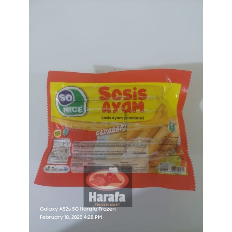 

SO NICE SOSIS AYAM 375g