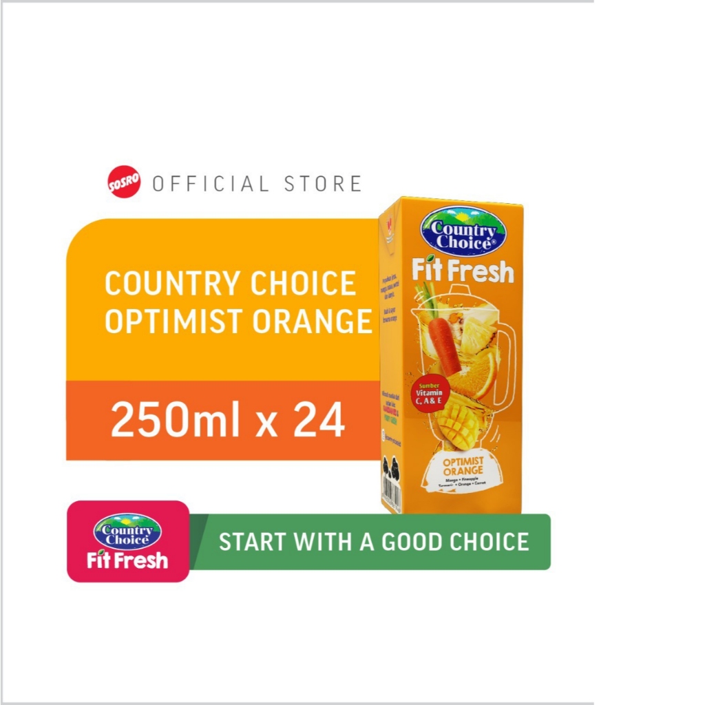 

Country Choice Fit Fresh Optimist Orange 250ml Isi 24pcs