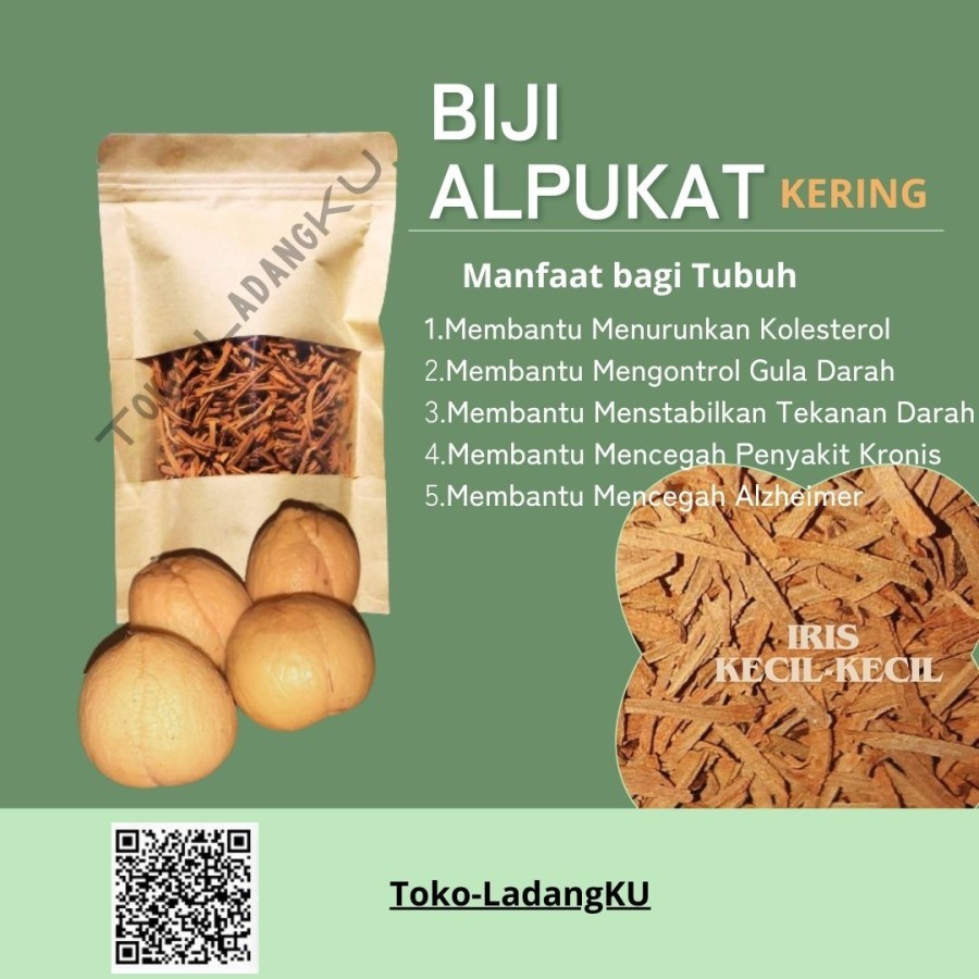 

BIJI ALPUKAT KERING 100 gr ( iris kecil-kecil)