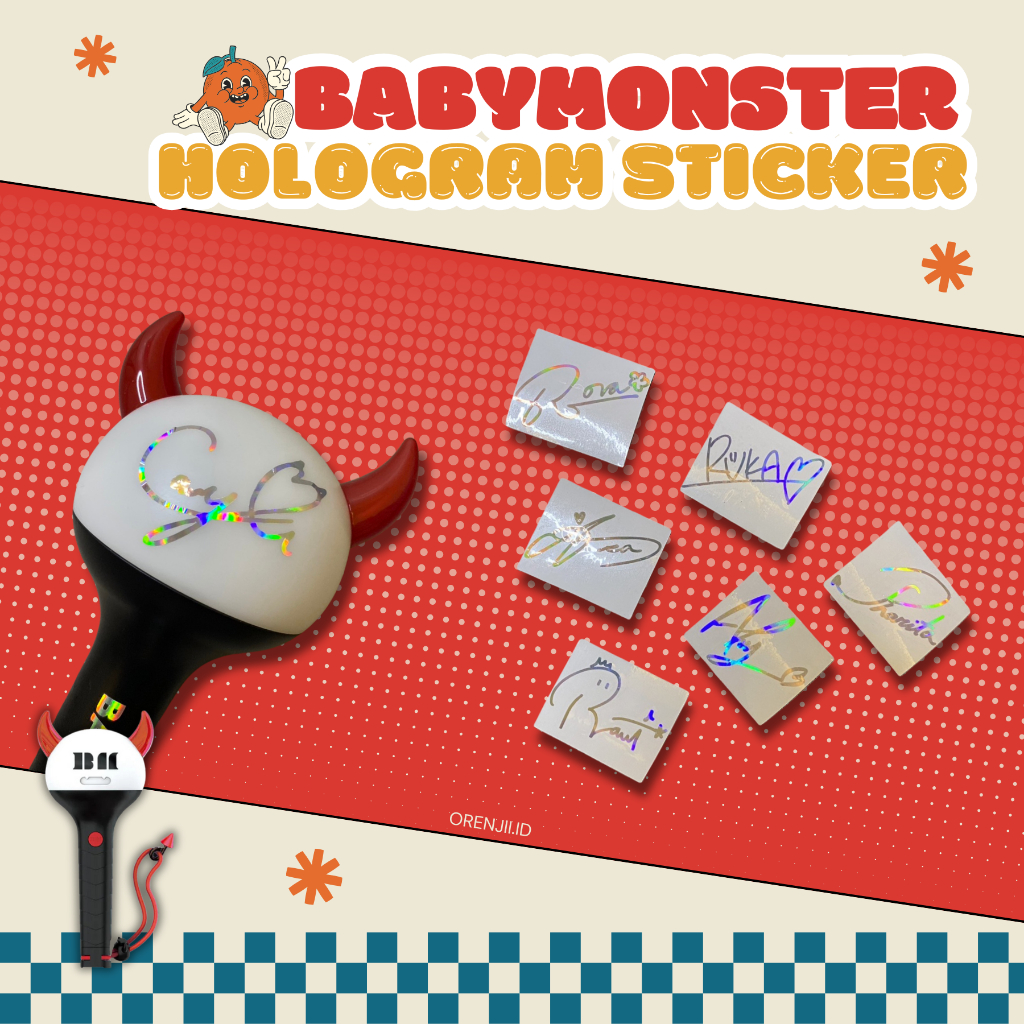 

[SATUAN] STIKER TANDA TANGAN BABYMONSTER HOLOGRAM /STICKER SIGN TTD SIGNATURE BABYMONSTER