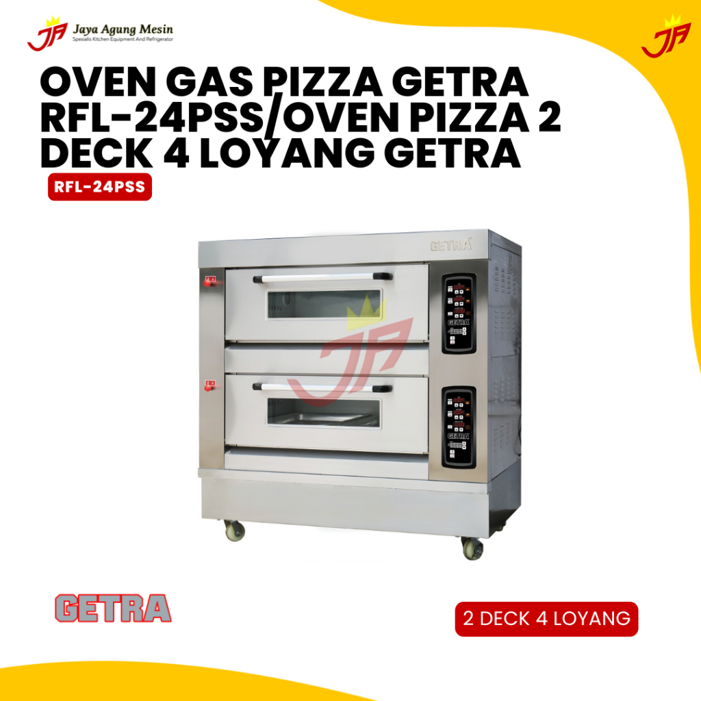 GETRA OVEN GAS PIZZA  GETRA RFL-24PSS/Oven Pizza 2 deck 4 Loyang Getra