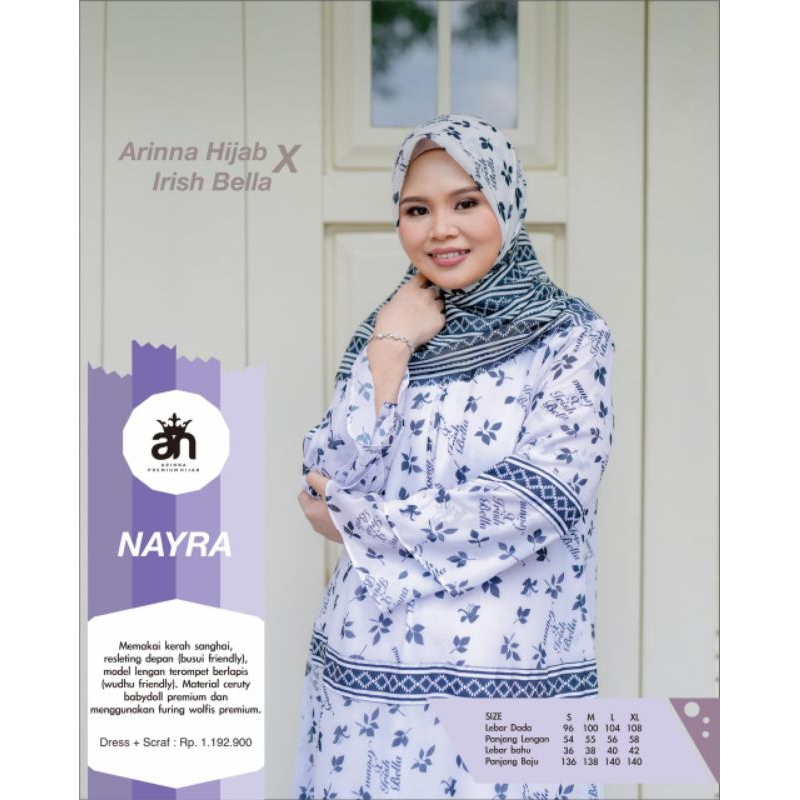 Arinna Nayra X irish bella  Series  by Arinna hijab | Gamis Wanita | Gamis terbaru  | Ceruty babydol