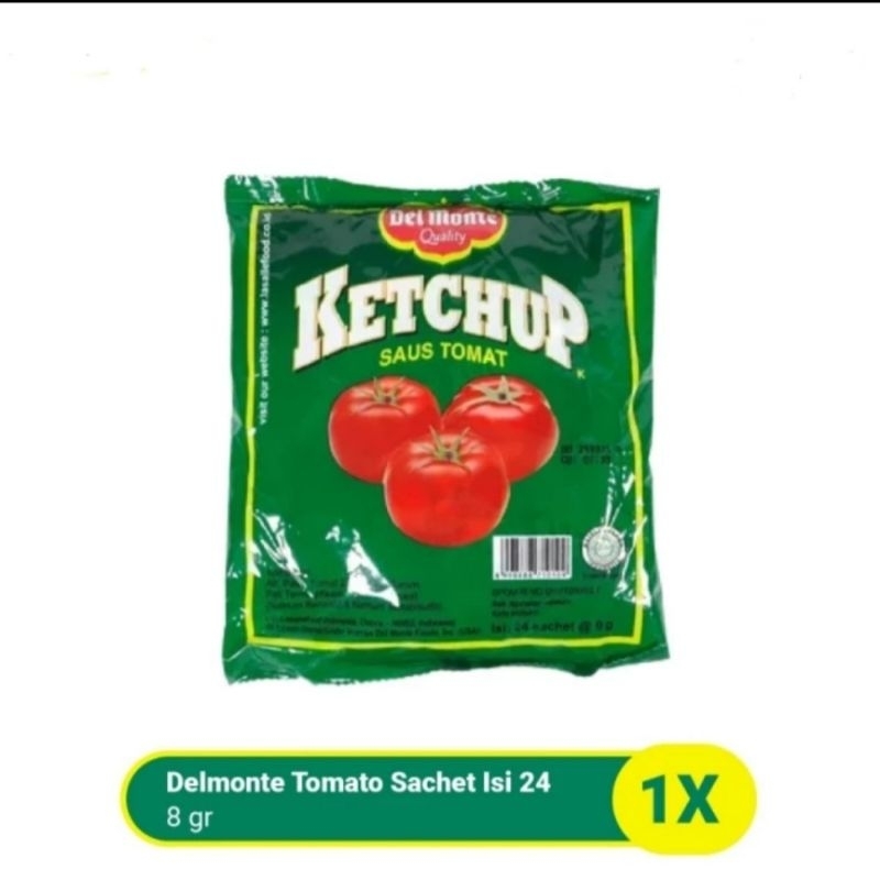 

Delmonte Saos Tomat Saus Ketchup Pack ( isi 24x8gr)