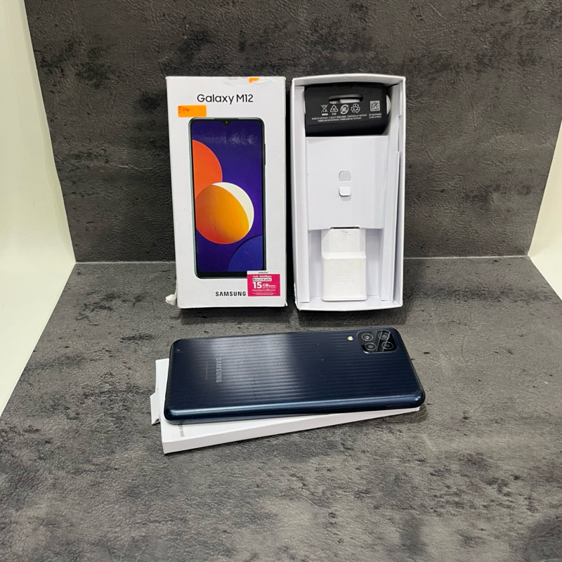 Samsung Galaxy M12 3/32gb Fullset Second Garansi Resmi