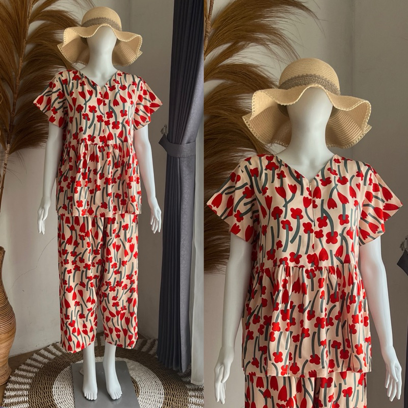 Clarissa One Set Setelan Baby Doll Dewasa LD 110cm