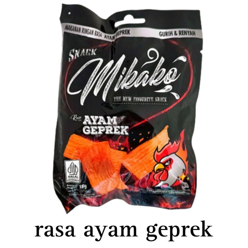 

Mikako Snack Keripik 18gr kripik Aneka Rasa 18gram smoked beef ayam bawang rumput laut sambal balado geprek Sosis bakar