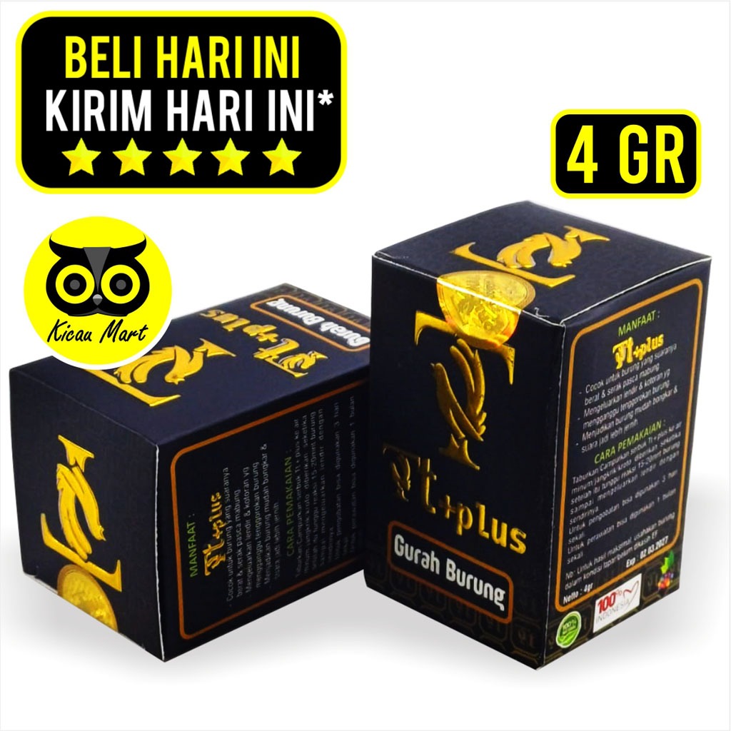 KICAU MART Tt+ TT Tt Plus Gurah Burung Original Asli Obat Burung Sakit Serak Sesak Napas Radang Teng