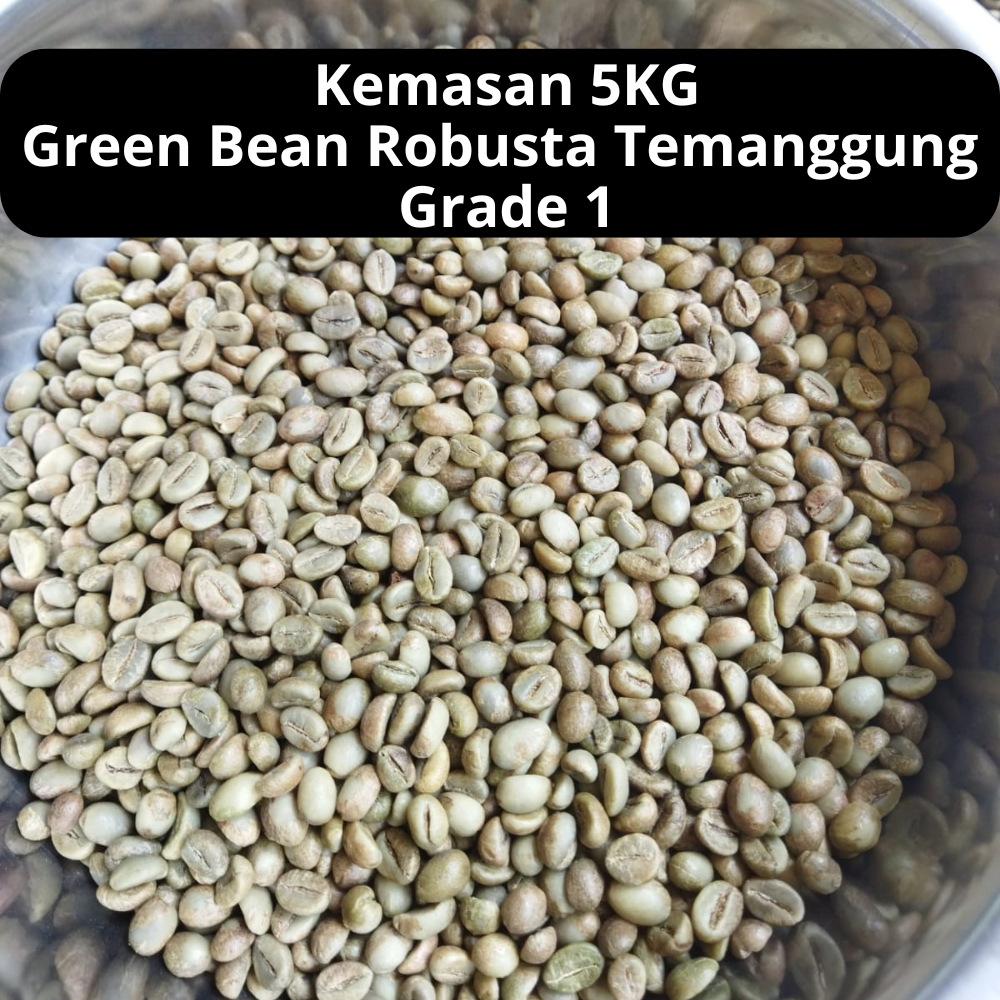 

Grosir Green Bean Kopi Robusta Temanggung 5KG Grade 1 Premium Biji Kopi