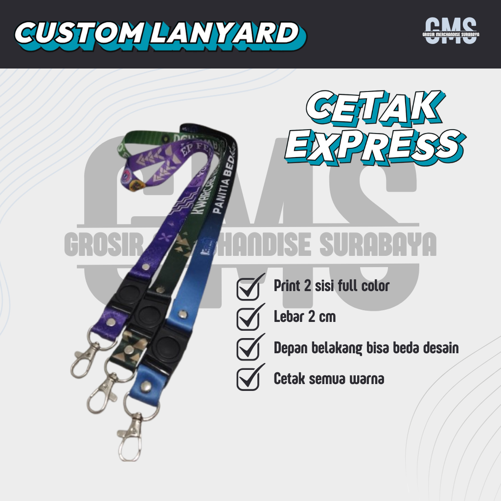 

(1 HARI JADI) TALI LANYARD CUSTOM + ID CARD TERMURAH!!!