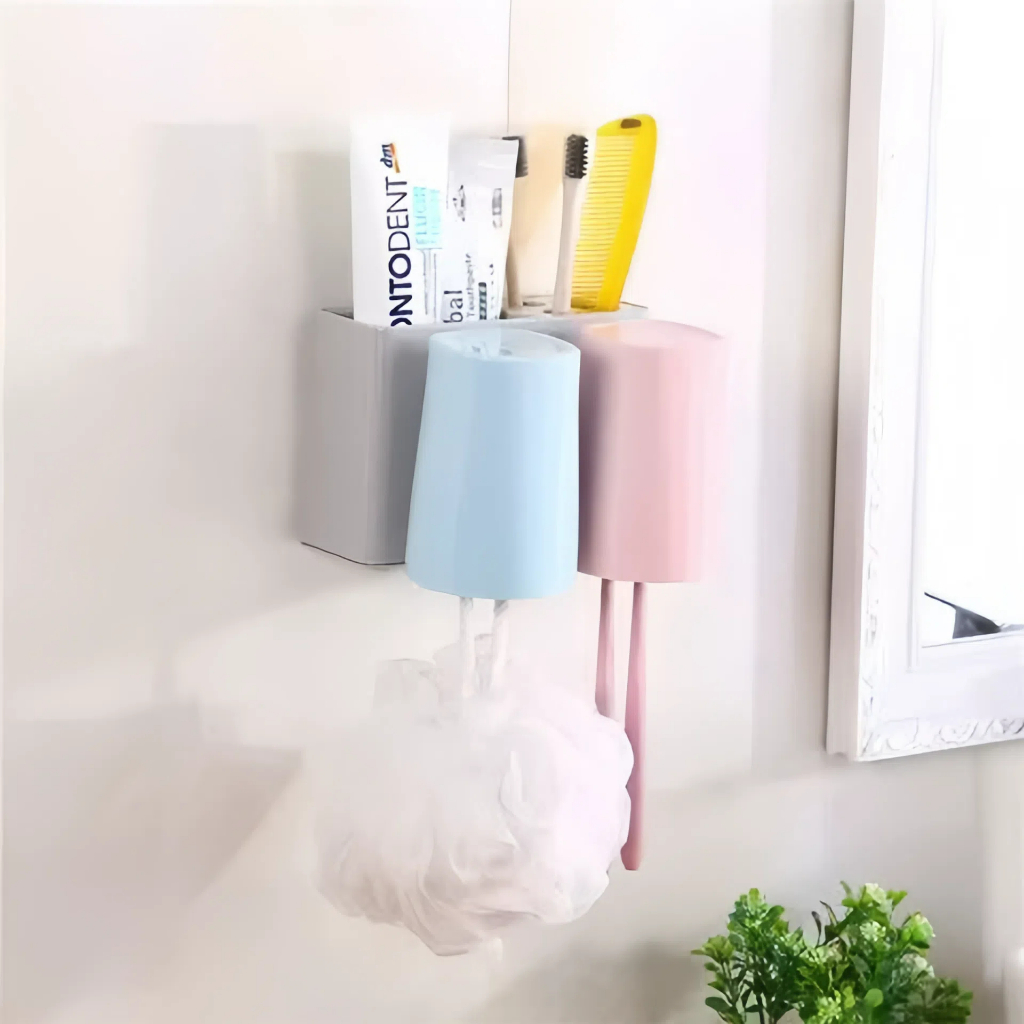 TEMPAT SIKAT GIGI ODOL KAMAR MANDI / RAK SIKAT GIGI / RAK TEMPEL DINDING KAMAR MANDI