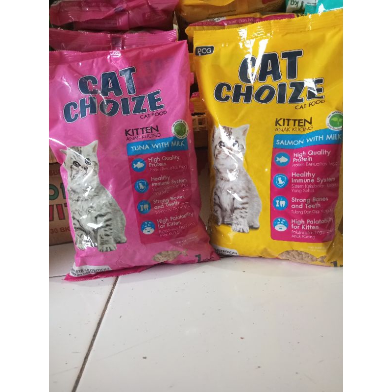 CAT CHOIZE KITTEN 1 KG, MAKANAN KUCING CAT CHOIZE DRYFOOD 1 KG
