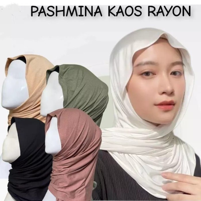 JILBAB PASHMINA KAOS RAYON PREMIUM/HIJAB PASHMINA KAOS RAYON SUPER