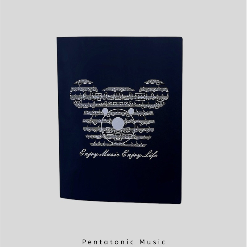 

Bear Music Clear Holder Black Map Partitur Kertas File Musik Pentatonic Gift