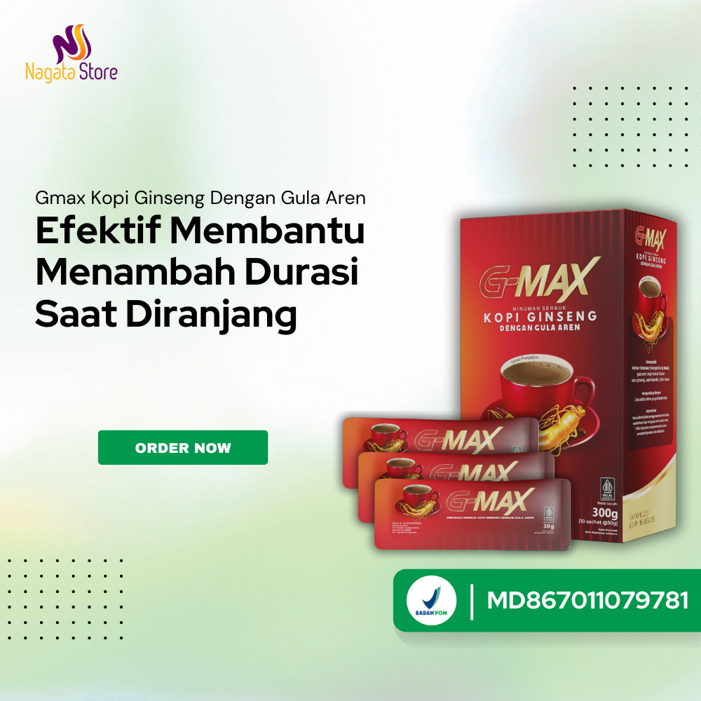 

G-max Coffee Ginseng Extra Gula Aren Kopi Stamina Pria Efektif Membantu Menambah Durasi Bercinta