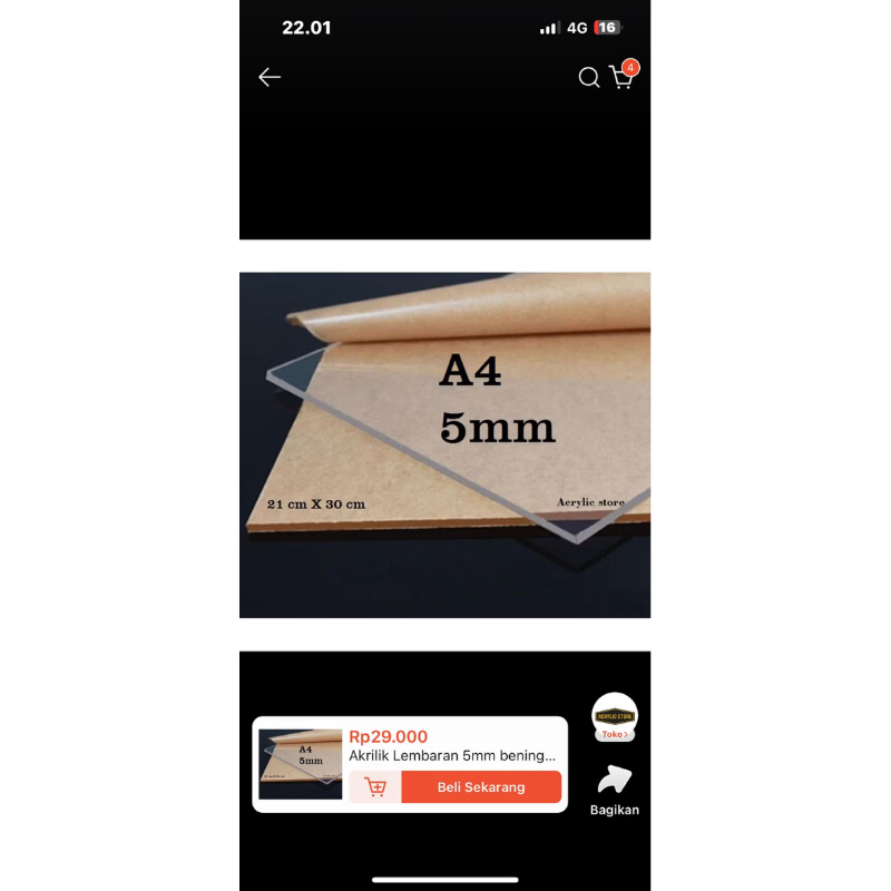 akrilik lembaran 5 mm