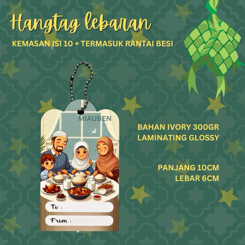 

hangtag lebaran isi 10set tag kartu ucapan lebaran
