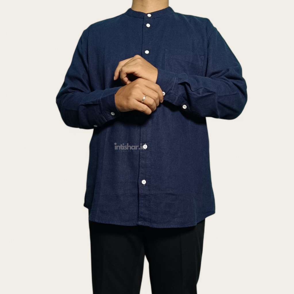 Kemko Lengan Panjang Syamil Polos | Baju Koko Lengan Panjang Pria Dewasa - Intishar