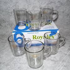Gelas Royalex / Gelas Kopi RX 255 / Gelas Gagang Royalex Kaca 6 pcs BATAM