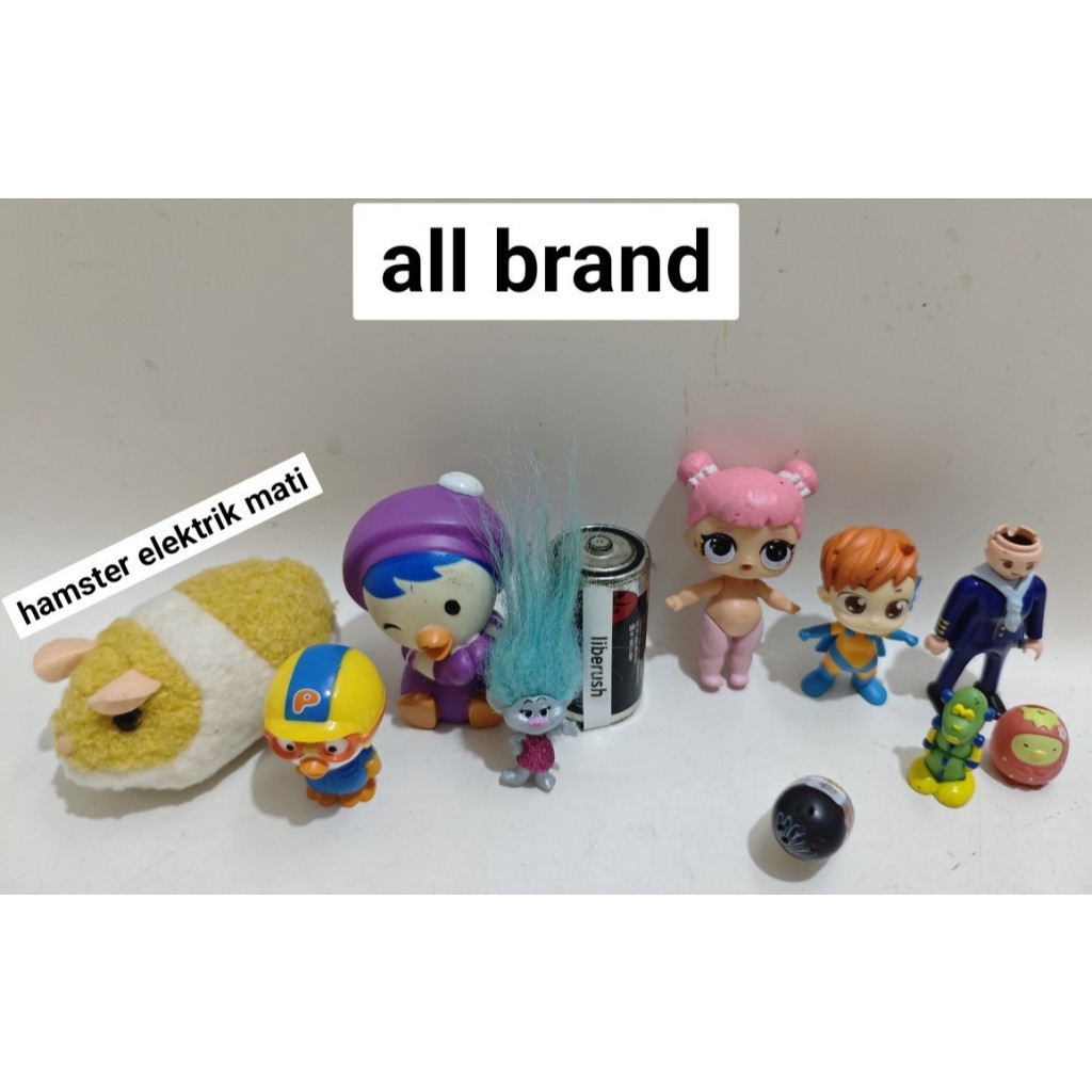 Set iwaya hamster robot doll , iconix pororo petty figure , trolls satin , mga lol surprise big sis 