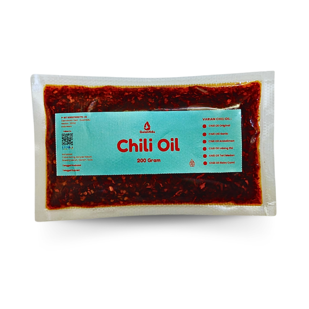 

GulenNdu - Chili Oil 200Gram Kemasan Plastik Vacum Sambal Serbaguna Bisa Instan COD Medan