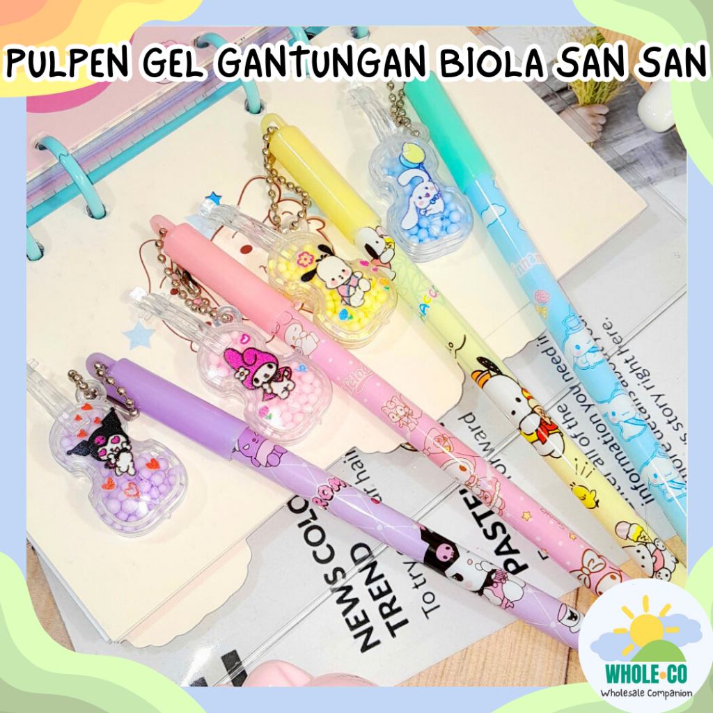 

Pulpen Gel Gantungan Biola San San Premium Kuro Melo moroll Bunga Lucu Unik Imut Termurah Grosir Cod