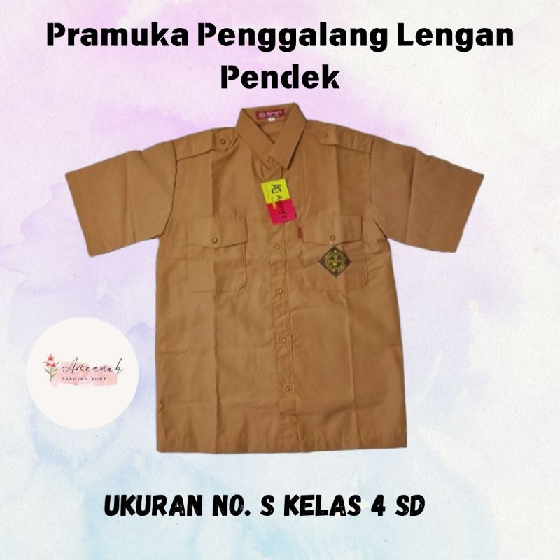 UKURAN S KELAS 4 SD Baju pramuka Penggalang Lengan Pendek/UKURAN S KELAS 4 SD seragam  pramuka Pengg