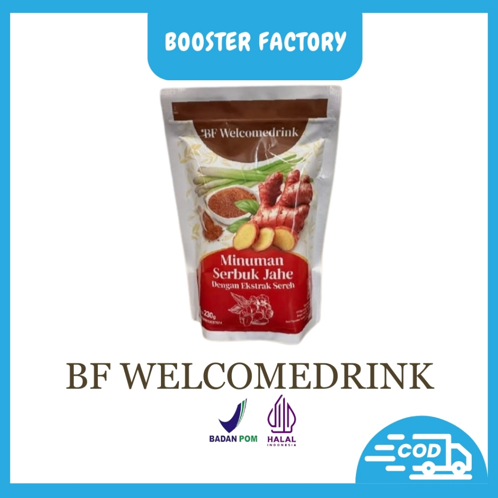 

BOOSTER FACTORY Welcome Drink Minuman Jahe Merah Gula Aren dan Sereh