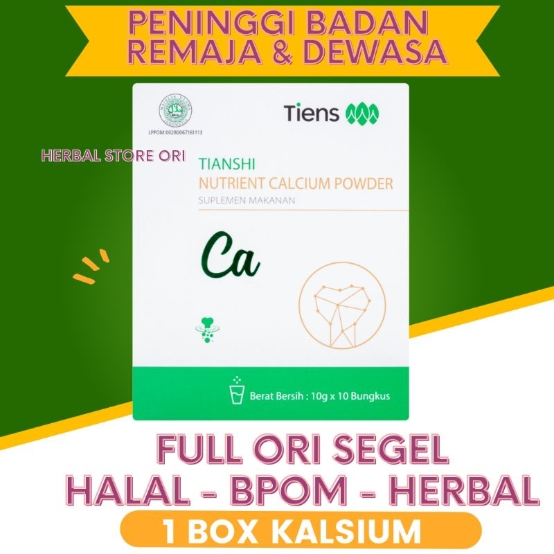Kalsium Tianshi Nutrient calcium Powder Kalsium Nhcp Tiens  Untuk Pertumbuhan dan Patah Tulang Kalsi