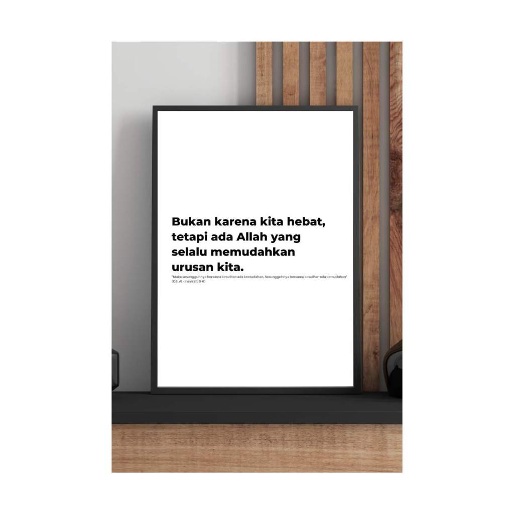 Custom (text only/tulisan) Pajangan Hiasan Dinding Quote Motivasi Ukuran 20x30 Minimalis Digantung A