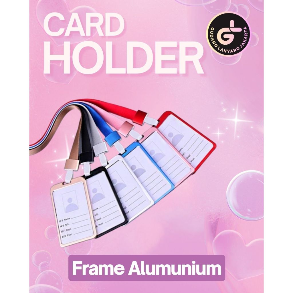 

card holder bahan alumunium bermutu tempat id card metal kartu pegawai
