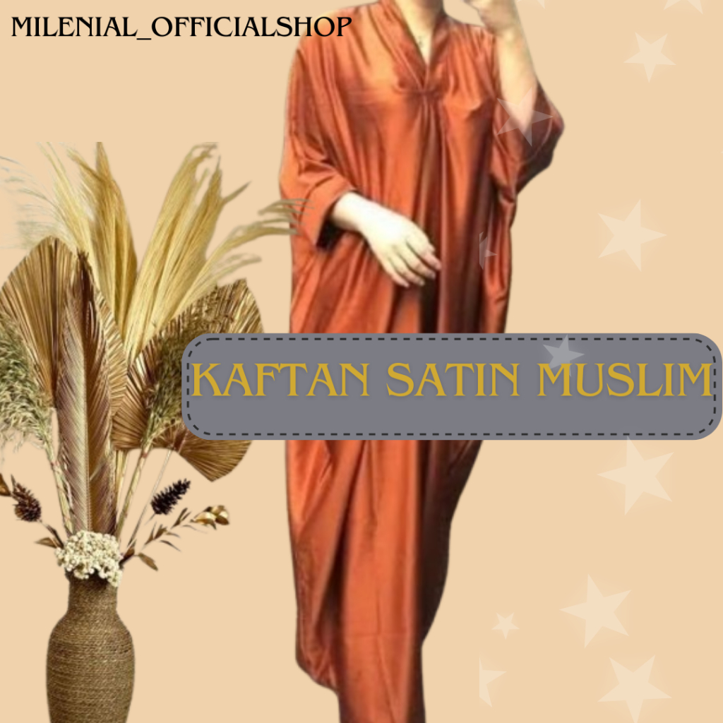 Kaftan Satin Premium / Kaftan Polos  Hari Raya / Kaftan Lebaran /Kaftan Kondangan Kaftan Satin Polos
