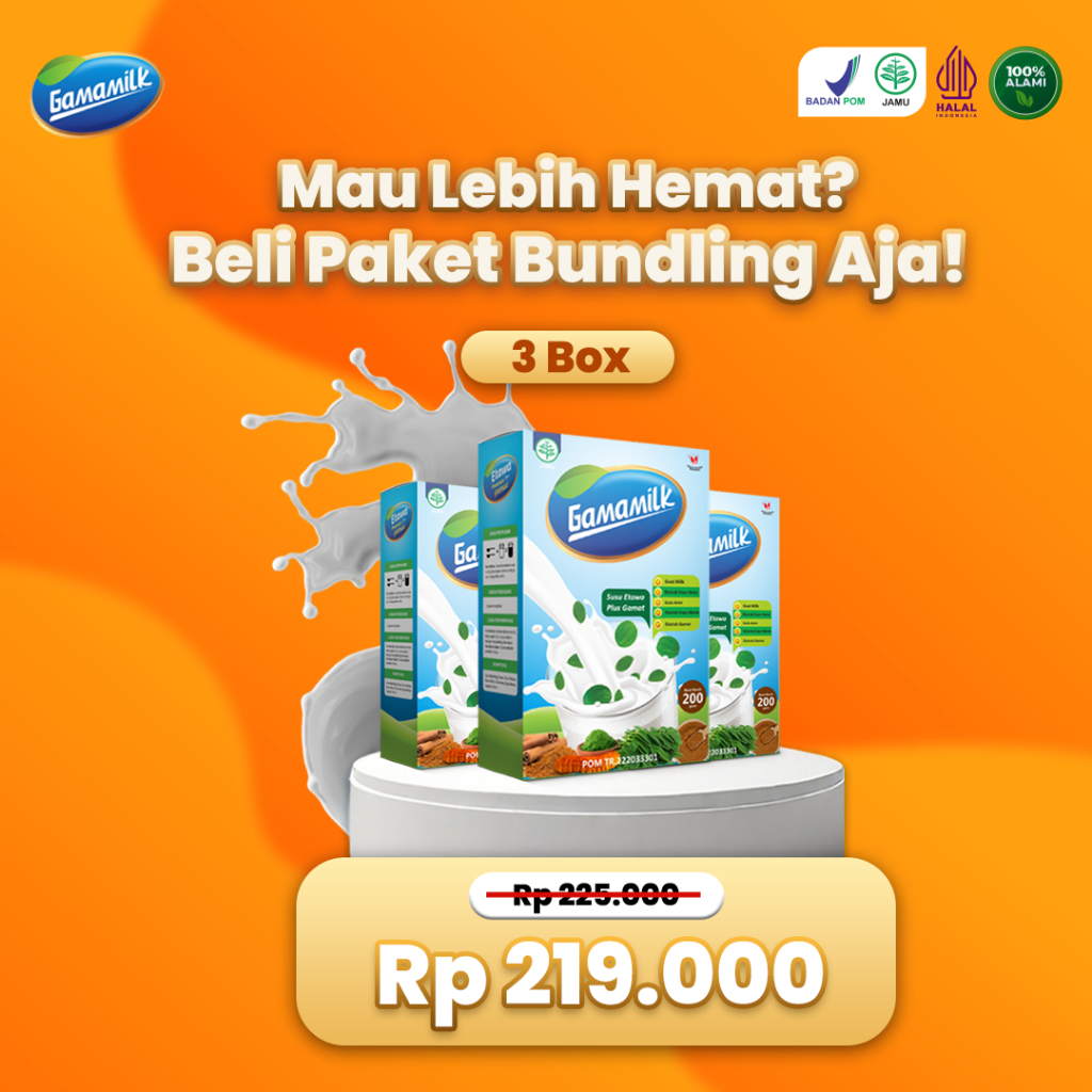 

(4 BOX) Paket GAMAMILK - Susu Kambing Etawa Plus Ekstrak Gamat - HALAL Dan BPOM