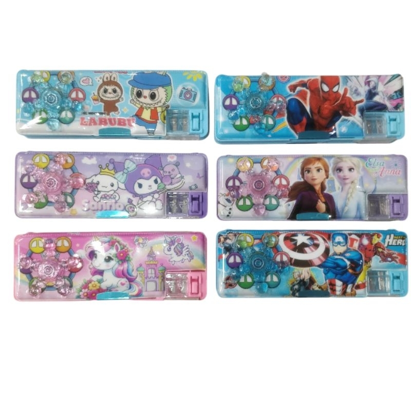 

kotak pensil magnet + spinner / tepak magnet spinner lucu