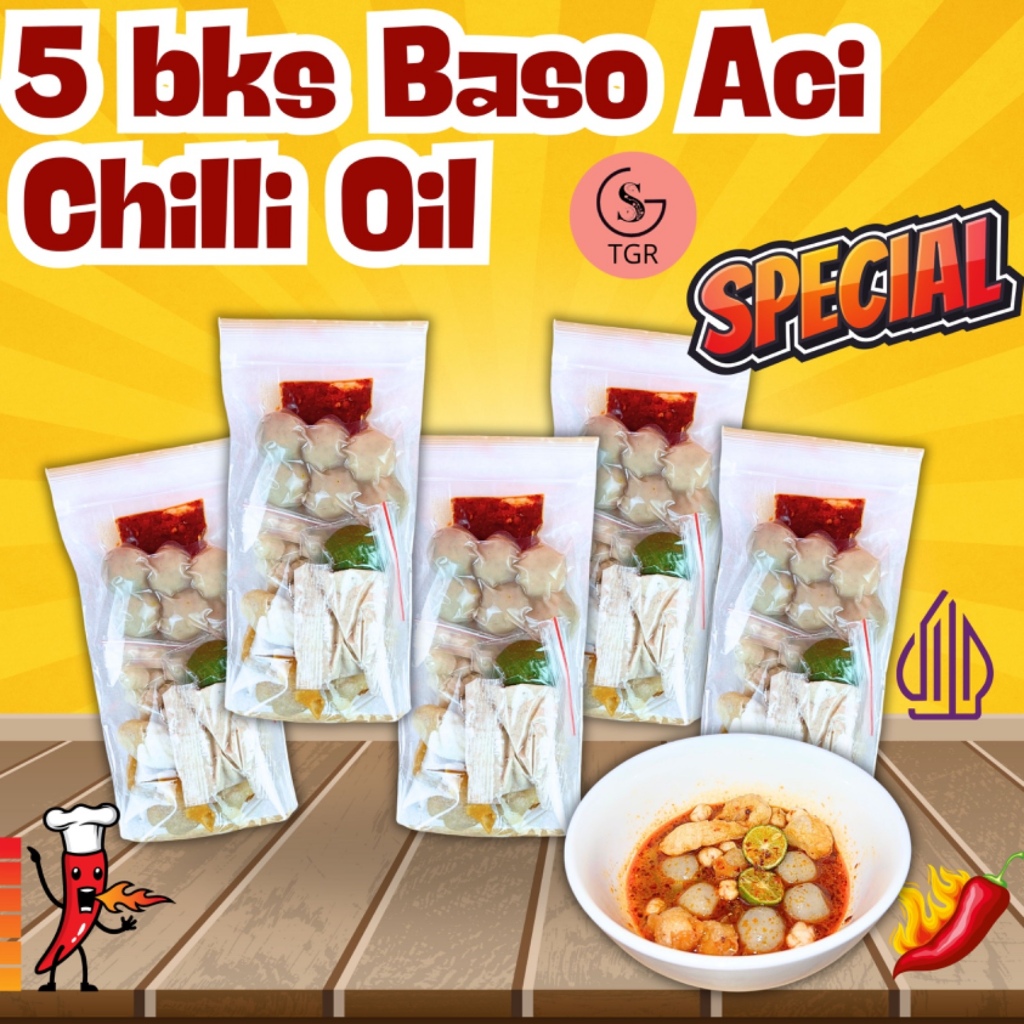 

[BOCI CHILLI OIL] 5 BUNGKUS ICIP ICIP BASO ACI ORI CHILLI OIL