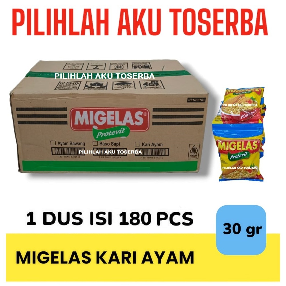 

Mie Gelas Migelas Rasa Kari Ayam @30 Gr - (HARGA 1 DUS isi 12 Renceng)