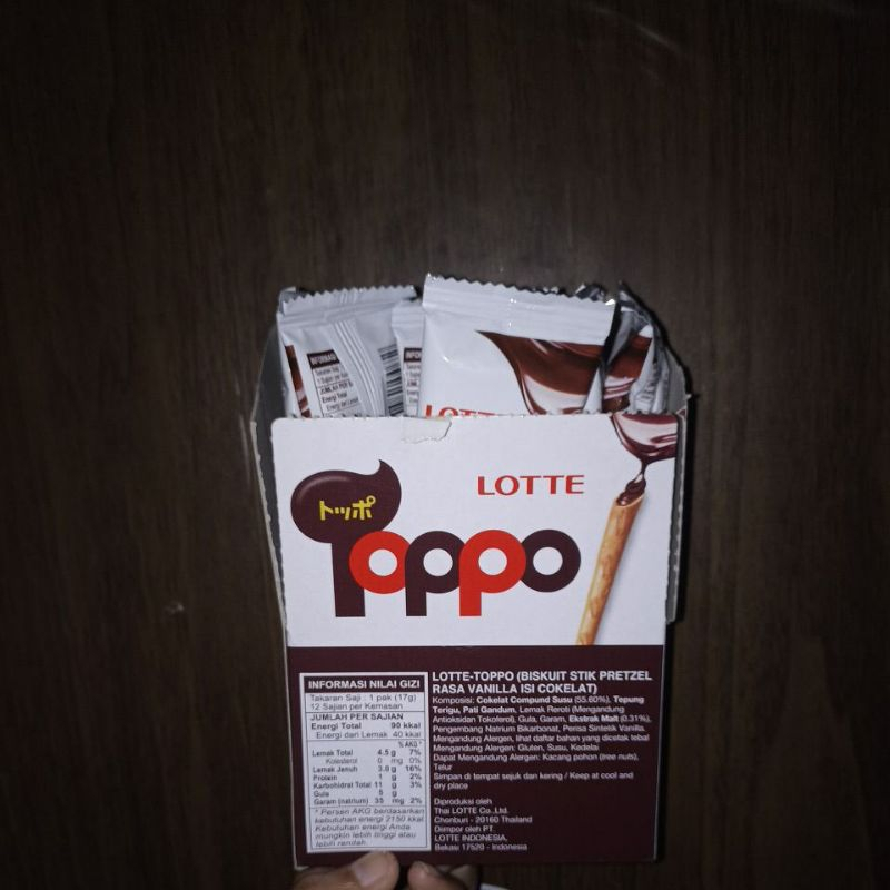 

Toppo Chocolate Biscuit Stick Pretzel Mylunarystore isi 12 pcs