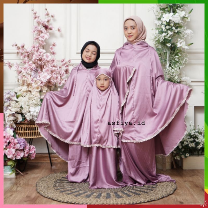 Mukena Anak Silky armany 1.2.3.4.5.6.7.8 Tahun  dan dewasa mukena couple ibu dan anak  premiumMukena