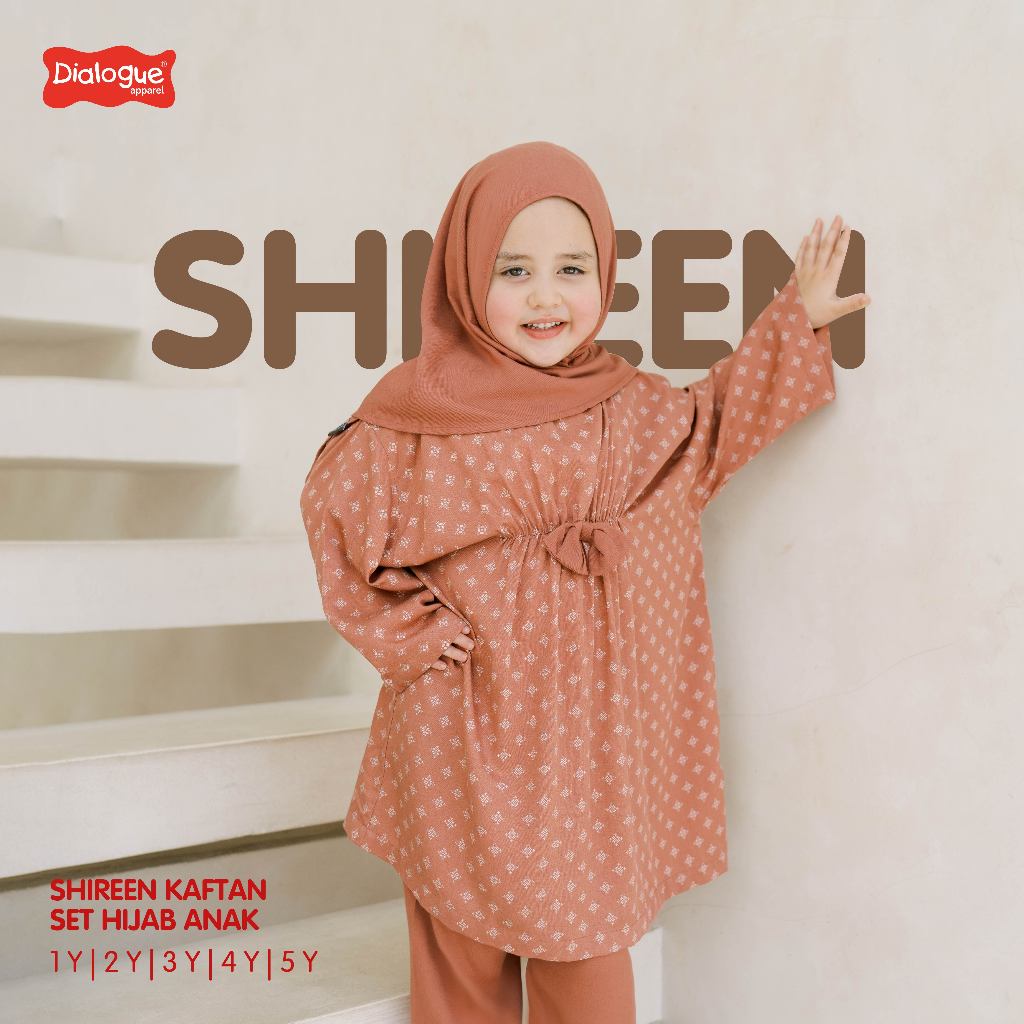 Shireen Gamis Set Hijab Anak | Baju Anak Perempuan | Baju Lebaran Anak | Dress Anak | Gamis Anak | B