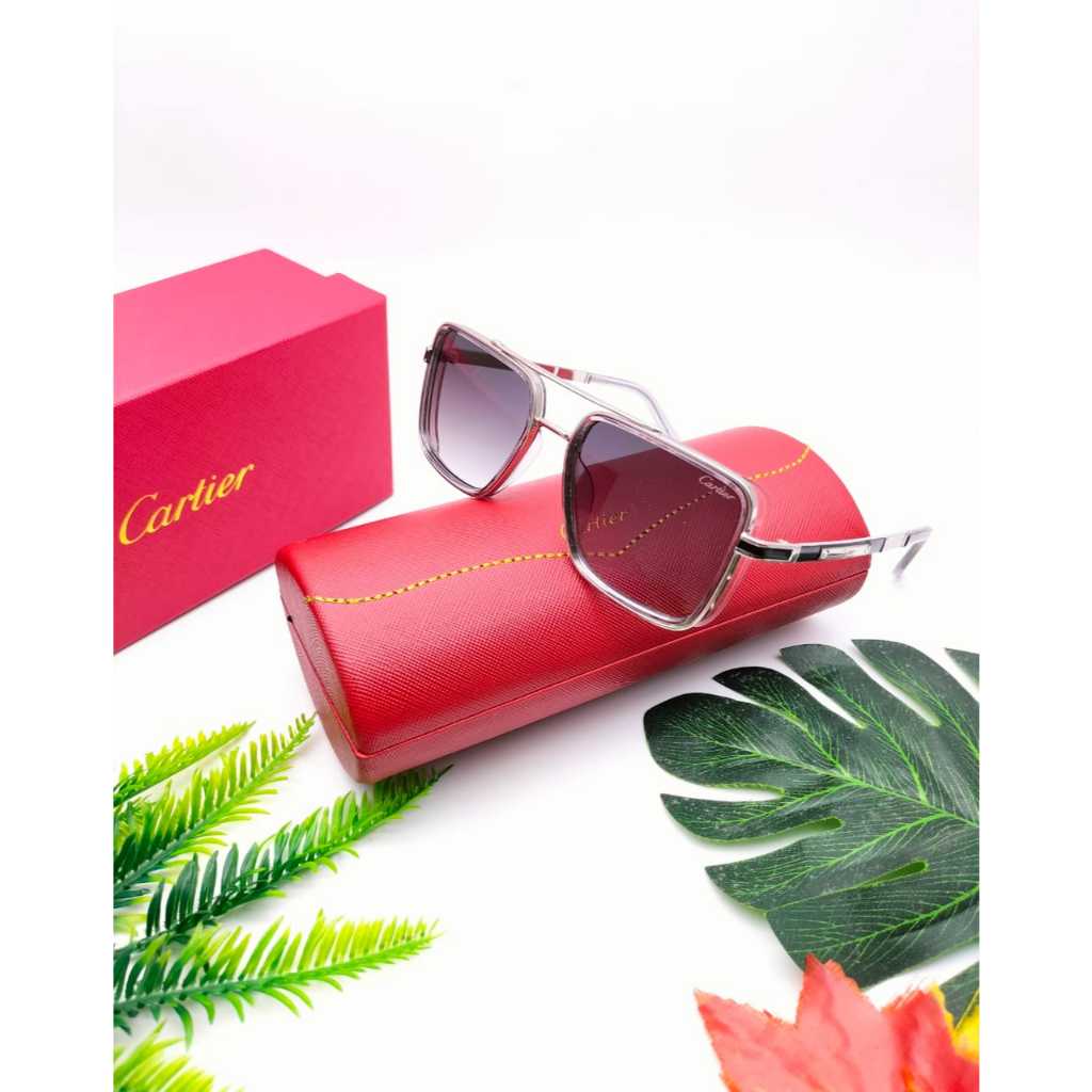 New Kacamata Cartier YX35038 Lensa Polarized Frame Black Silver Our Best Seller