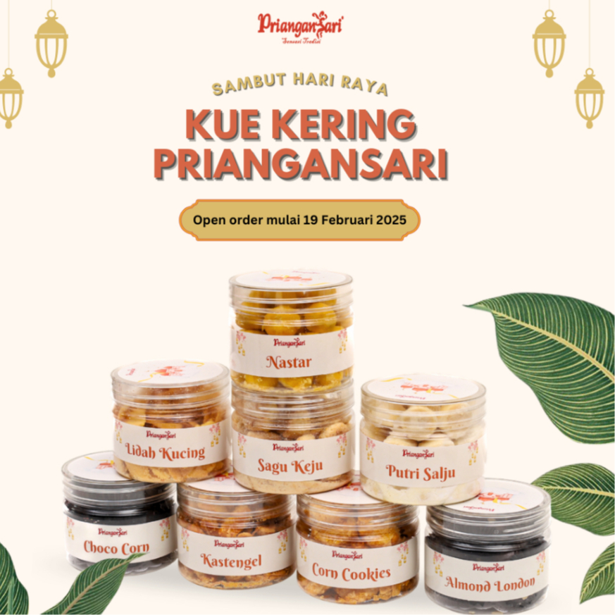 

Kue lebaran ⁠2025 | Nastar ,Kastengel, Lidah kucing | Box Hampers Priangansari