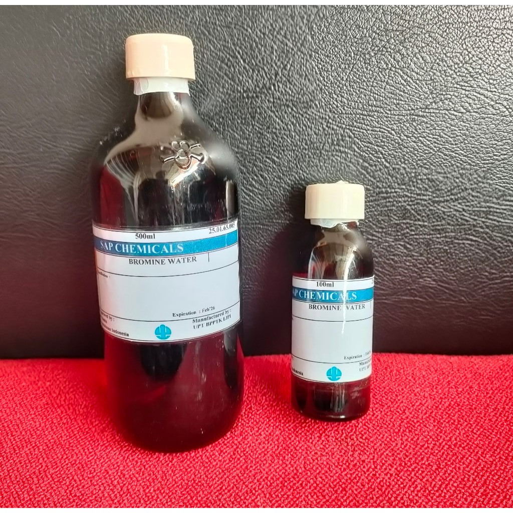 Bromine Water Bromin Water Air Bromin ukuran 100ml , 500ml