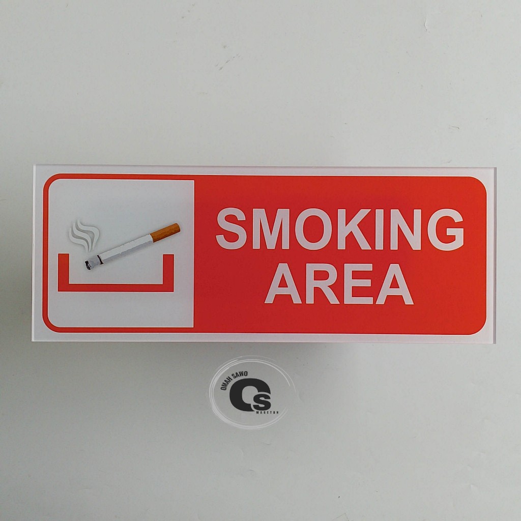 

Akrilik Smoking Area - Akrilik Nama Ruang - Area Merokok
