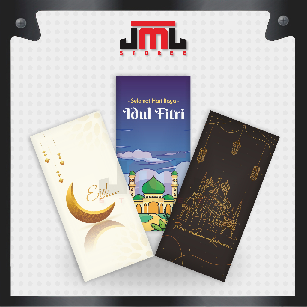 

Amplop Lebaran Premium Desain 2025 Berbagai Tema Angpau Idul FItri Panjang Envelope Eid Mubarak