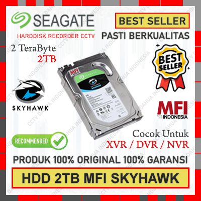 HARDDISK Seagate 2TB Skyhawk MFI HDD Recommended DVR / NVR Garansi