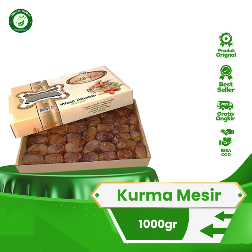 WADI ALHABIB - Kurma Mesir Wadi Al Habib Dates Original Fresh Dates 1 Kg