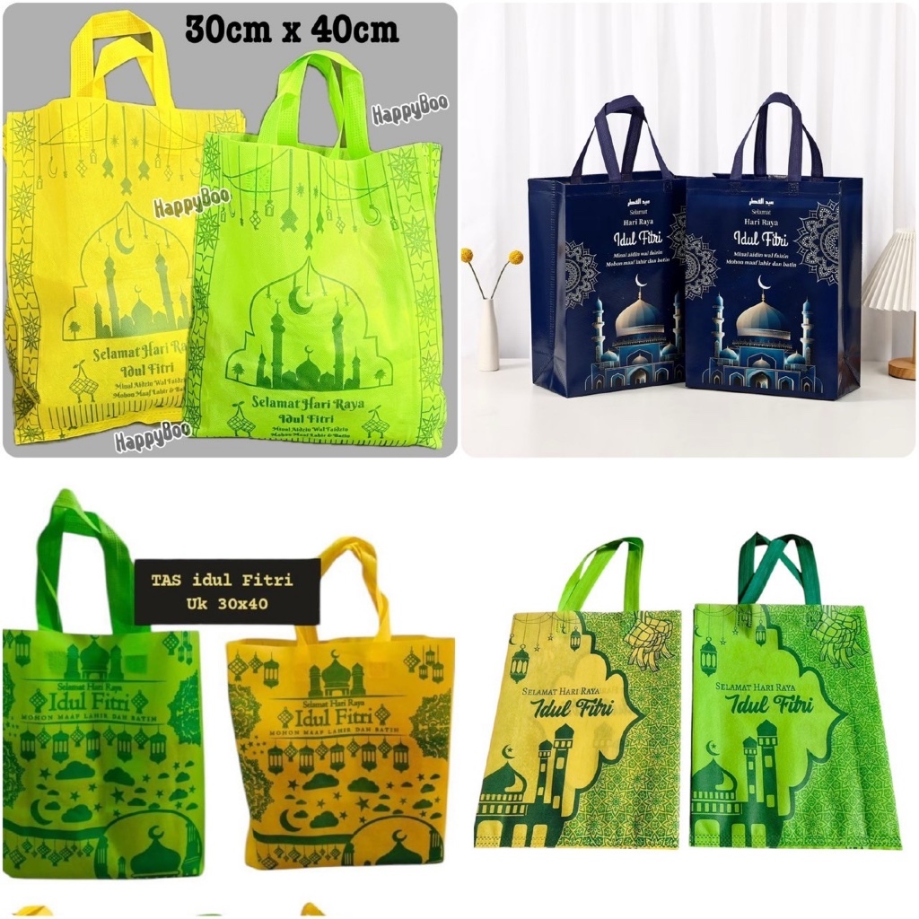

tas spunbond goodie bag gift bag tas kado kain idul fitri eid mubarak ramadhan