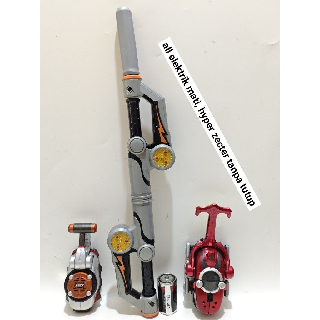 Set bandai dx kabuto zecter , dx hyper zector kabuto , dx geki ranger geki tonfa