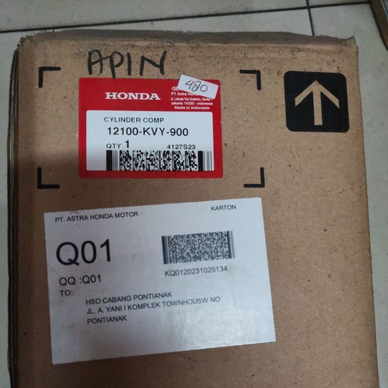 Block asli Honda  beat 12100-kvy-900