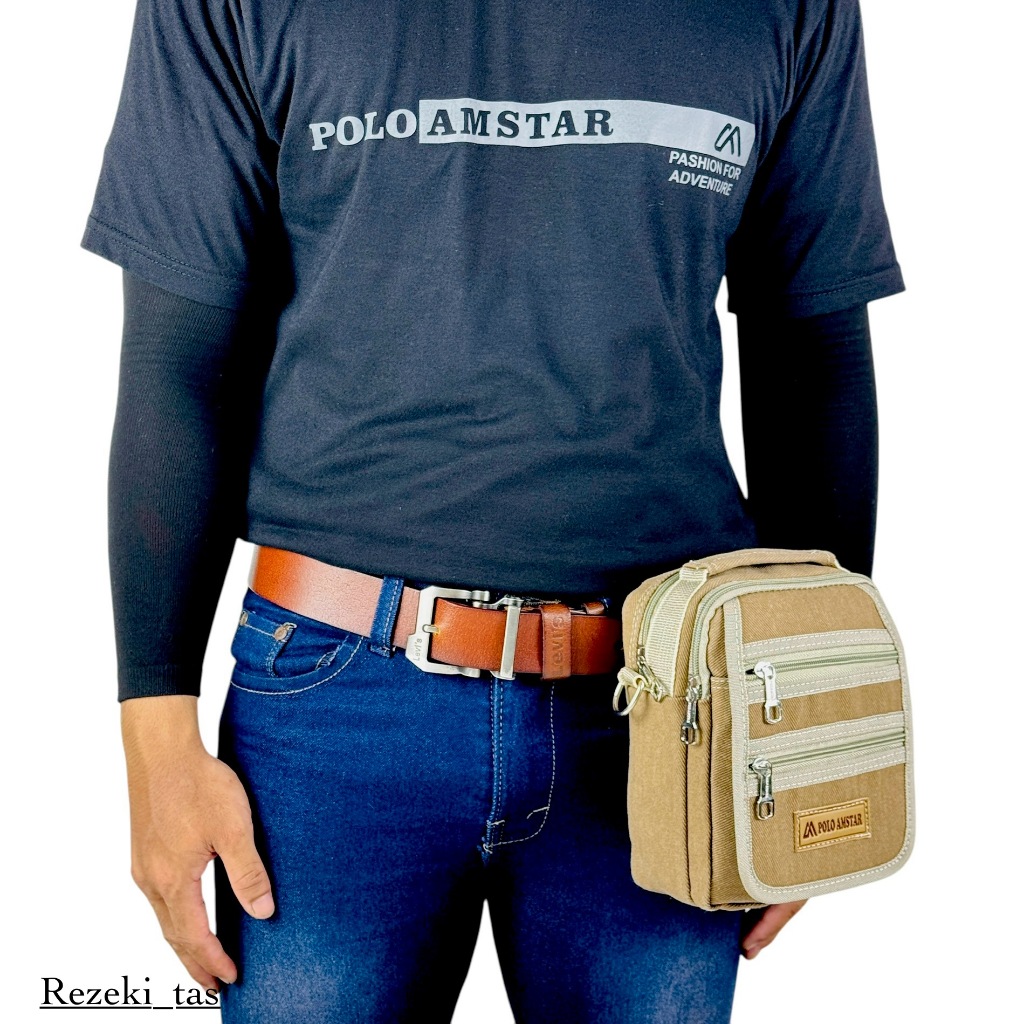 POLO AMSTAR Tas Pria Selempang Tas Hp Sling Bag