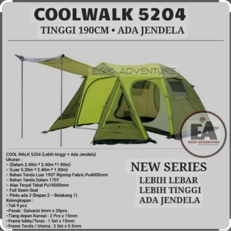 preloved tenda coolwalk 5204